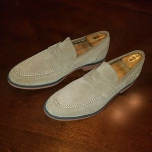 Stacy Adams Suede Loafers - Creme